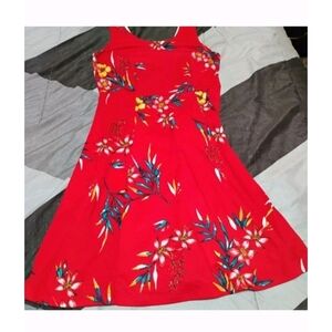 K Jordan Vibrant Red Floral Mini Dress